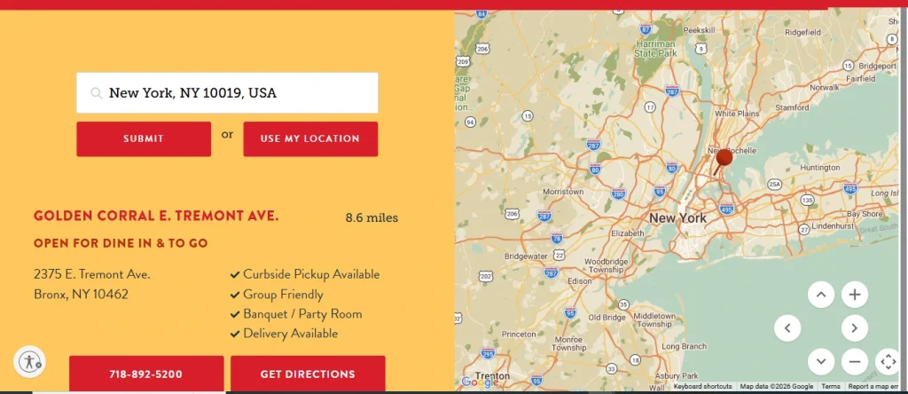 Golden Corral Location Finder